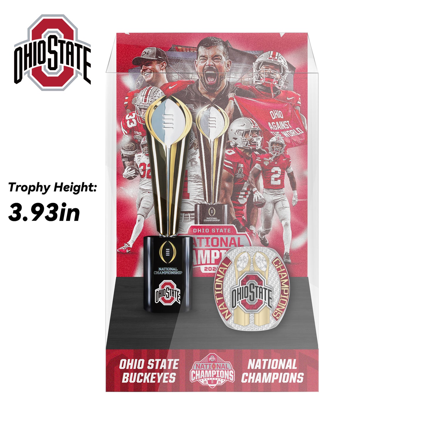 2025 Ohio State Buckeyes National Championship Trophy Display Case