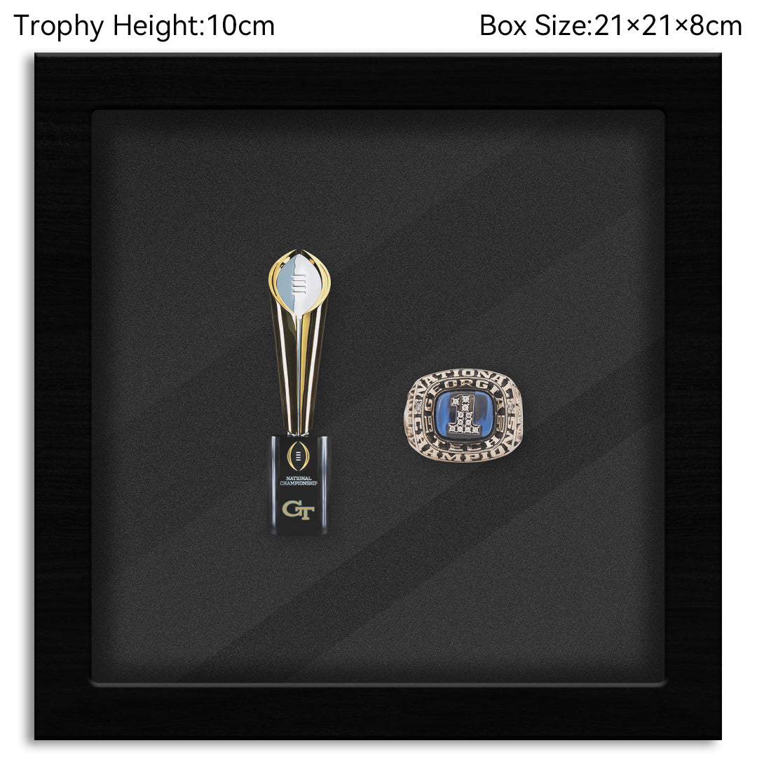 Georgia Tech Yellow Jackets CFP National Championship NCAA Trophy&Ring Box