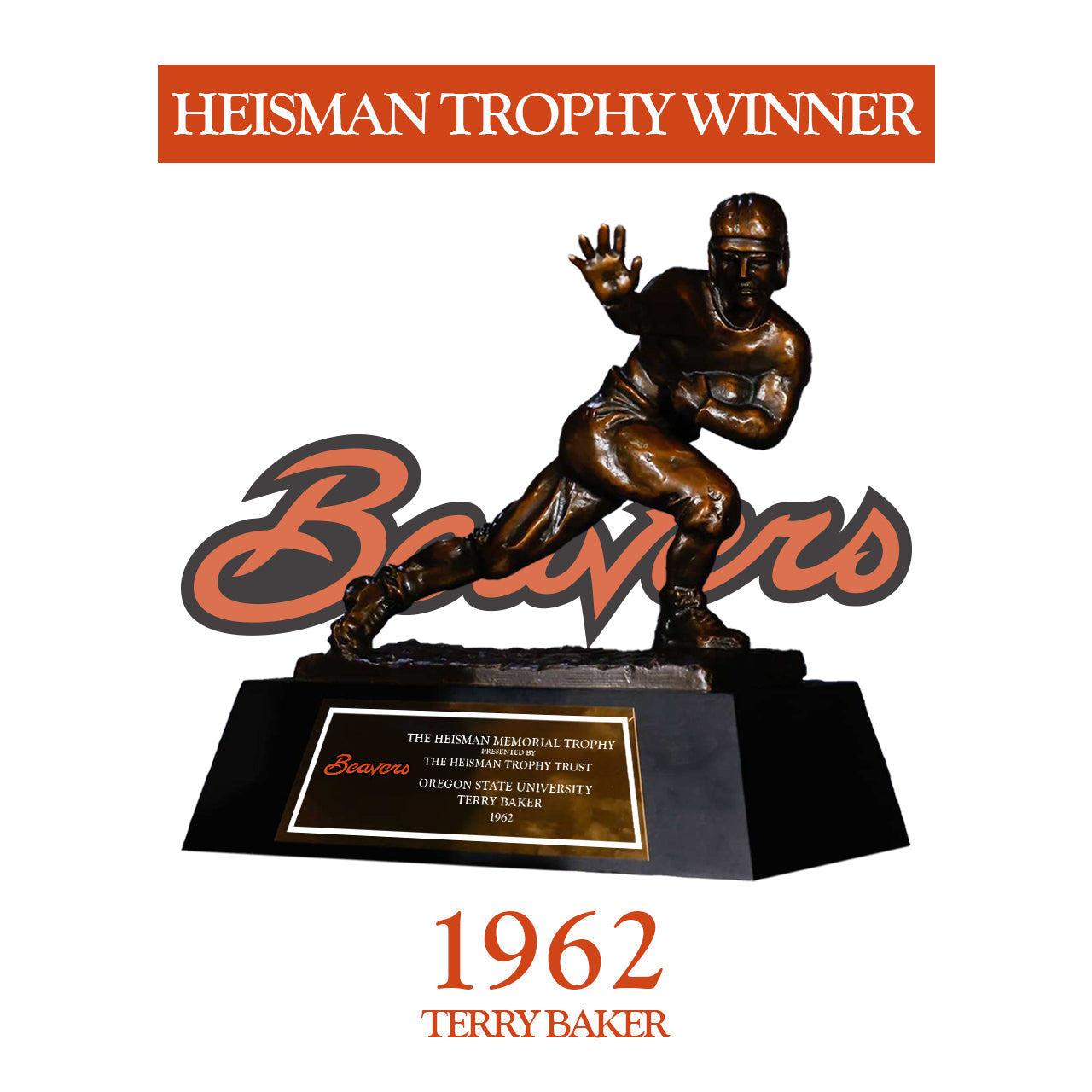 Oregon State 1962 Terry Baker NCAA Heisman Trophy