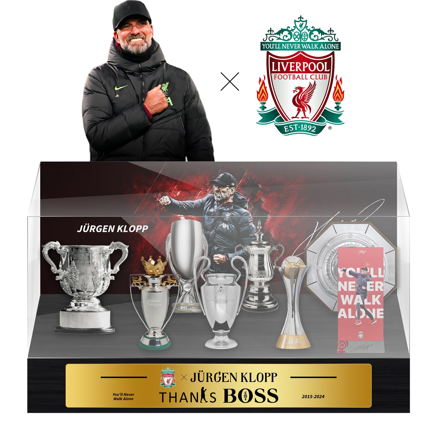 Jürgen Klopp Liverpool Football Championship Trophy Display Case