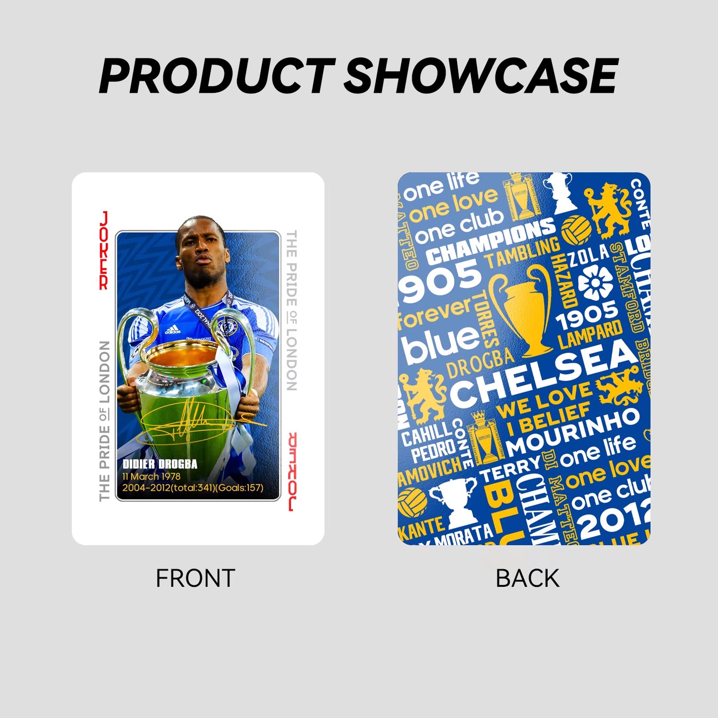 Chelsea Legend Commemorative Collection Poker Cards