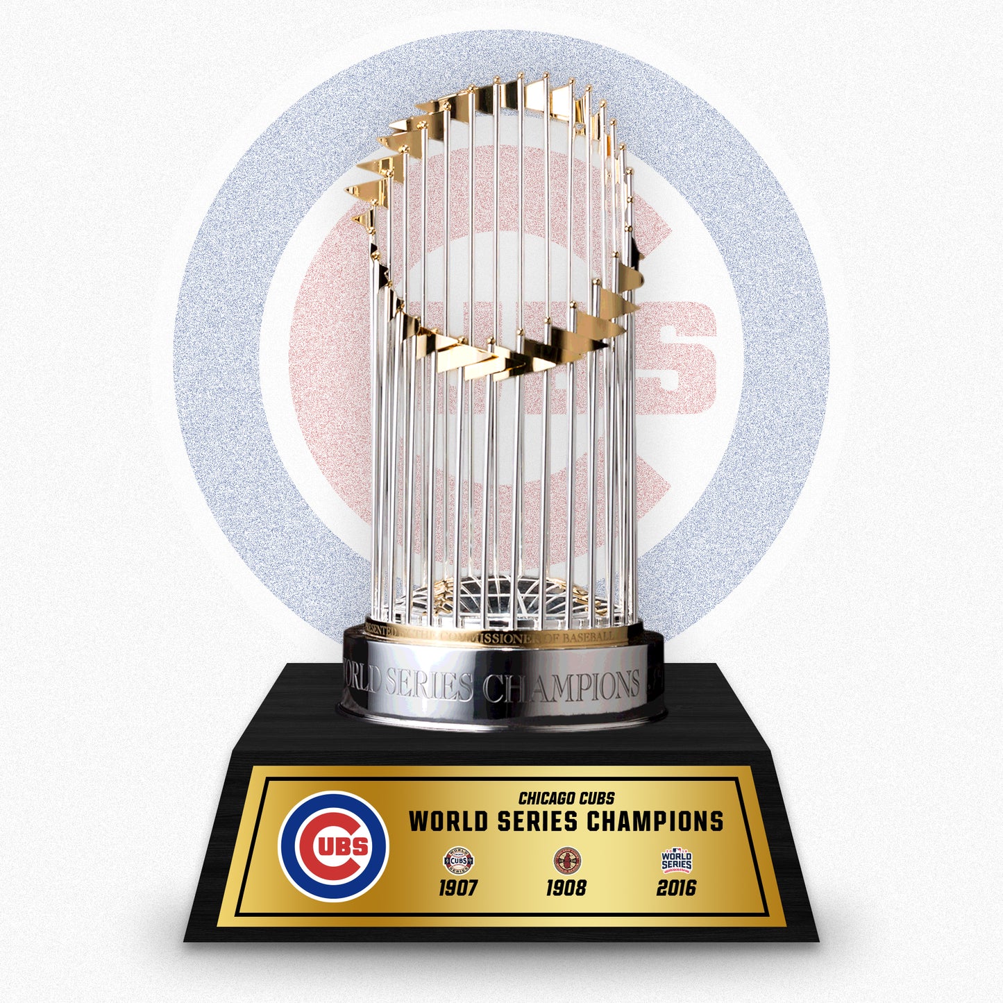 [MLB] Chicago Cubs World Series Commissioner's Trophy 11.8"(30cm) With Wooden Base