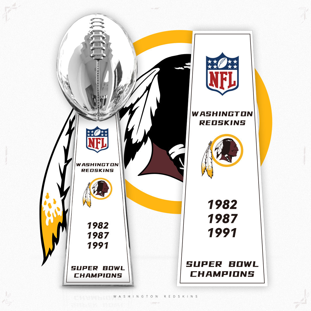 [NFL]Washington Redskins,1991/1987/1982 Vince Lombardi ,  Super Bowl Championship Trophy Resin Version