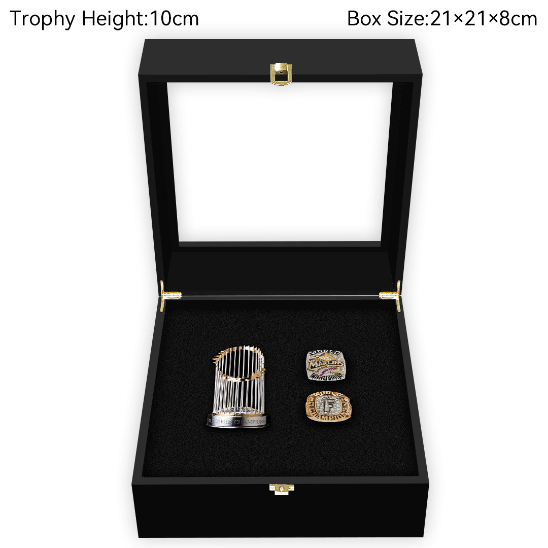 Florida Marlins MLB Trophy And Ring Box