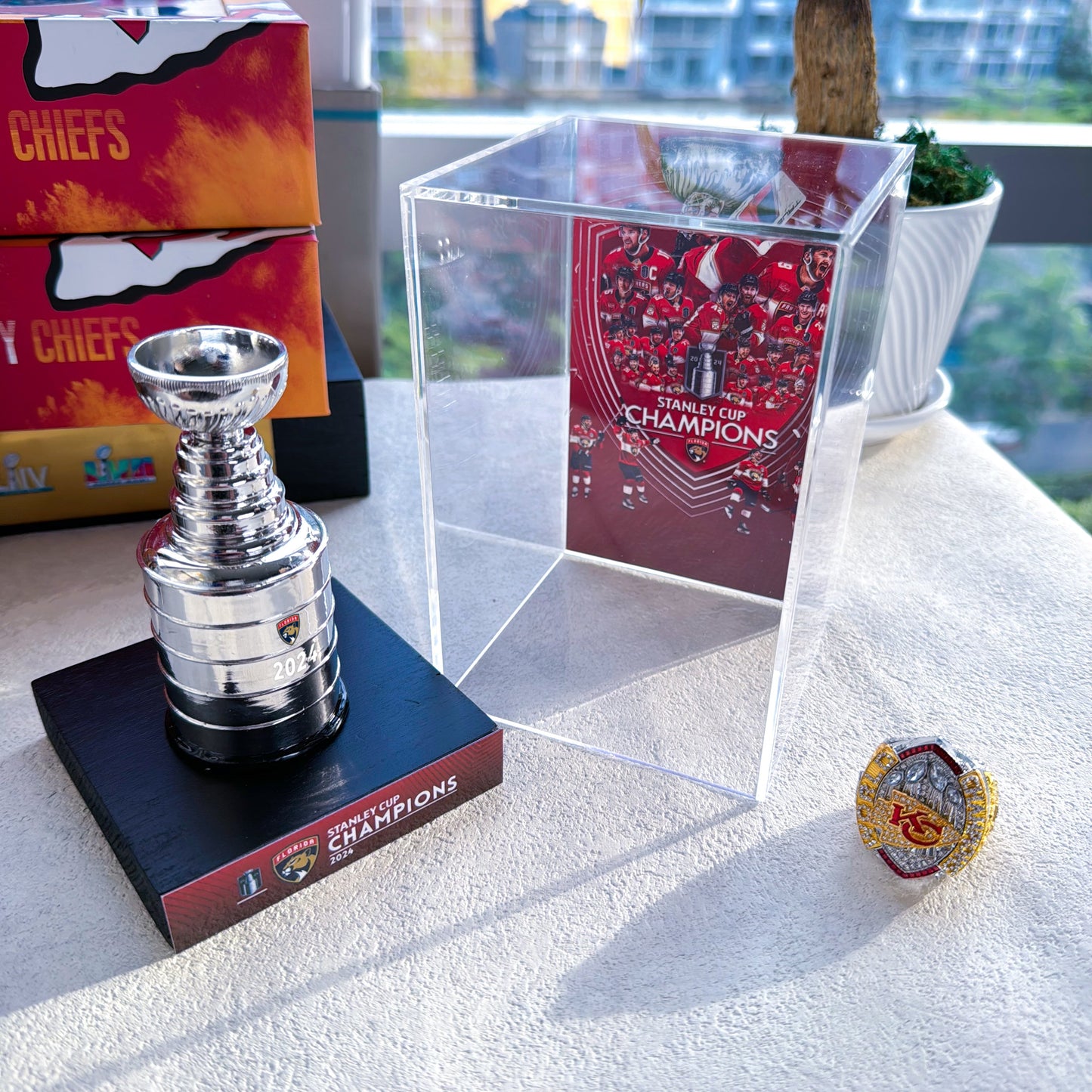 Florida Panthers NHL Stanley Cup Trophy With Acrylic Case 10cm/3.9in Height