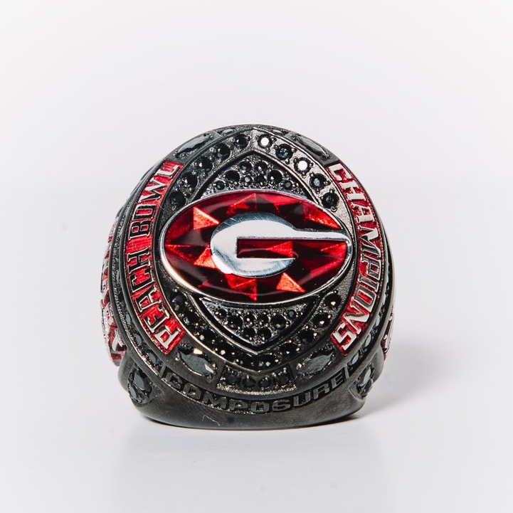 2022/23 Georgia Bulldogs  College  National Champions & SEC & Peach Bow & CFP  4 Championship Rings Box  NCAA