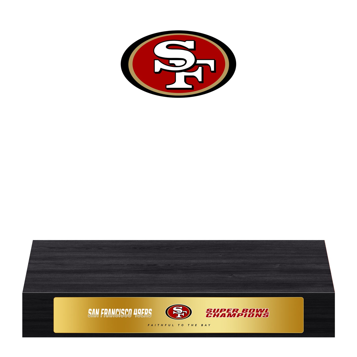 San Francisco 49ers Super Bowl Championship Trophy Ring Display Case