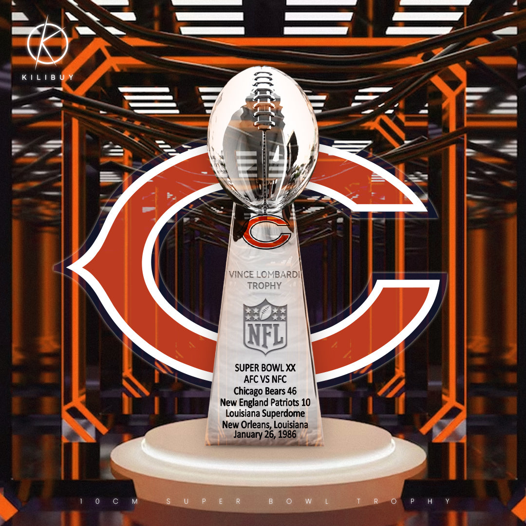 Chicago Bears Super Bowl Trophy Team Logo