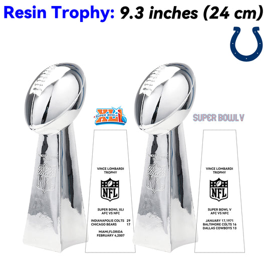 Indianapolis Colts 2 Super Bowl trophies