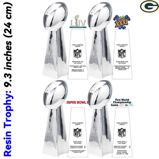 Green Bay Packers 4 Super Bowl trophies