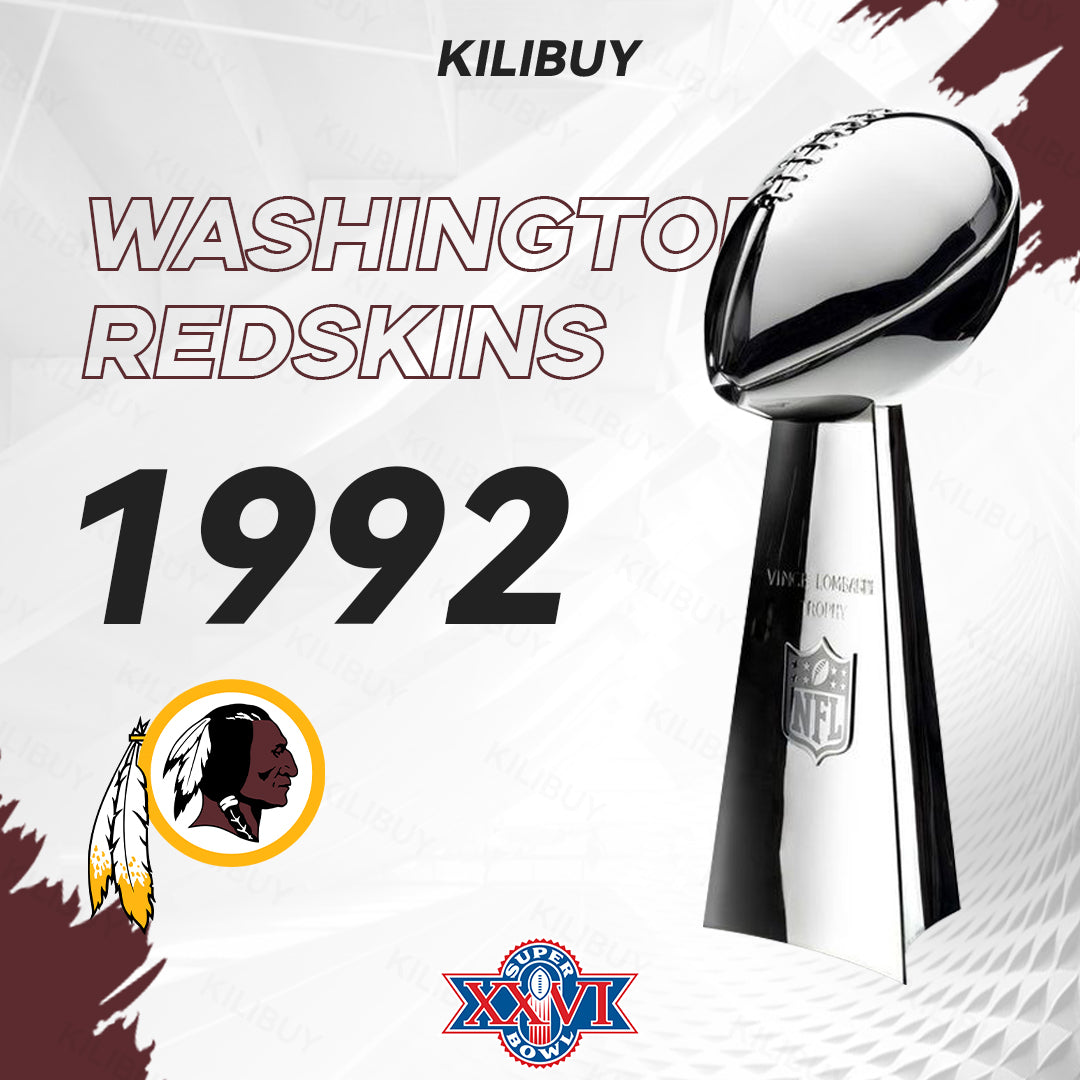 [NFL]1992 Vince Lombardi Trophy, Super Bowl 26, XXVI Washington Redskins