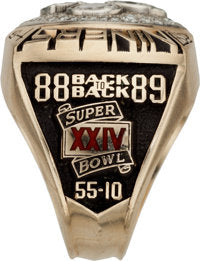 1989 San Francisco 49ers Super Bowl Championship Ring