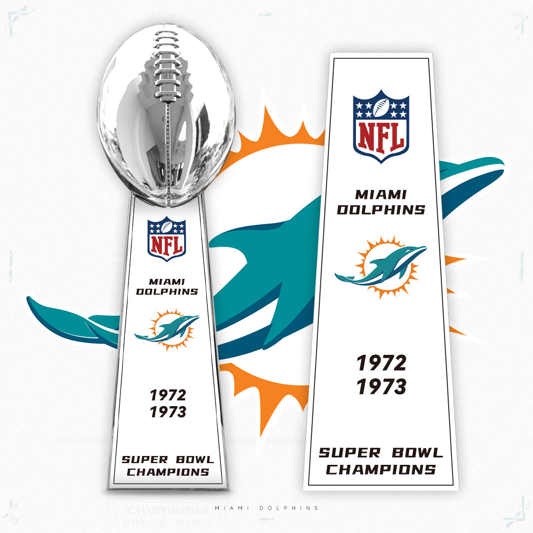 [NFL]Miami Dolphins,1973/1972 Vince Lombardi ,  Super Bowl Championship Trophy Resin Version