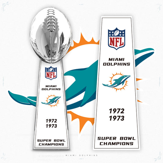 [NFL]Miami Dolphins,1973/1972 Vince Lombardi ,  Super Bowl Championship Trophy Resin Version