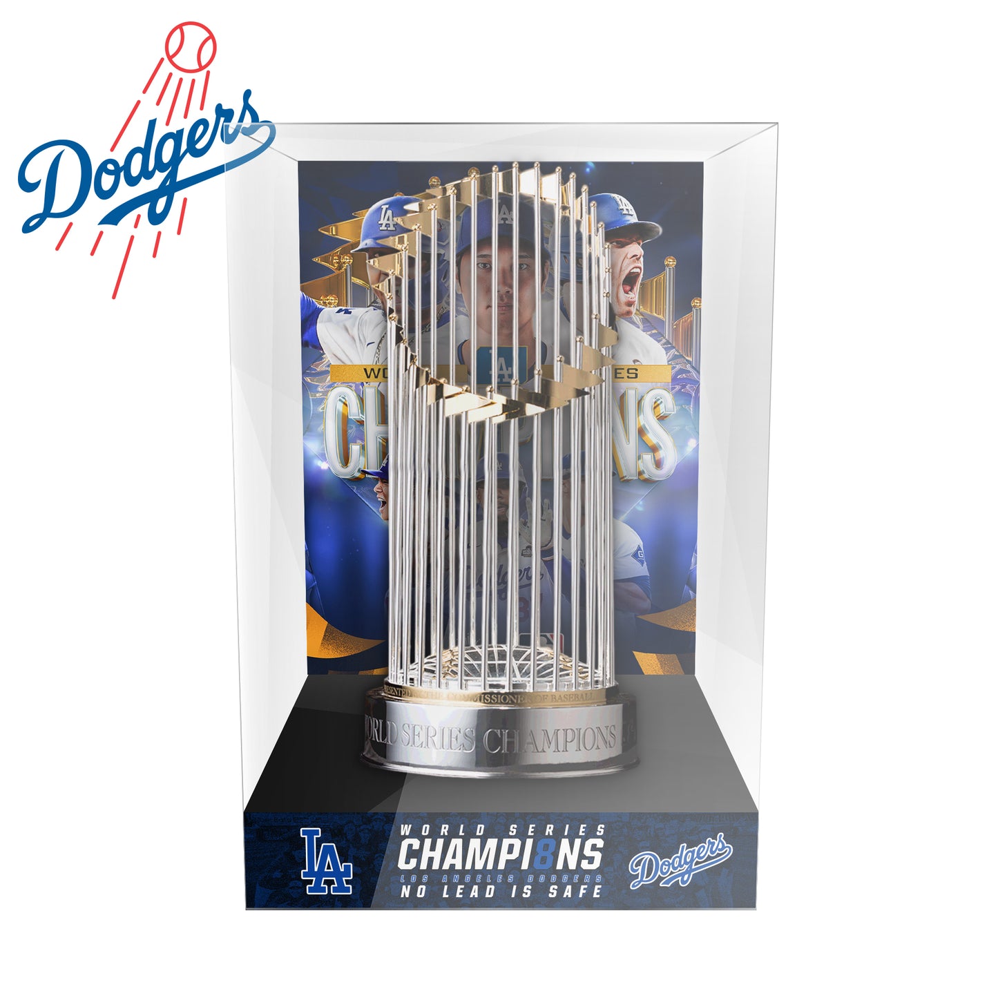 Los Angeles Dodgers MLB World Series Championship Trophy Display Case