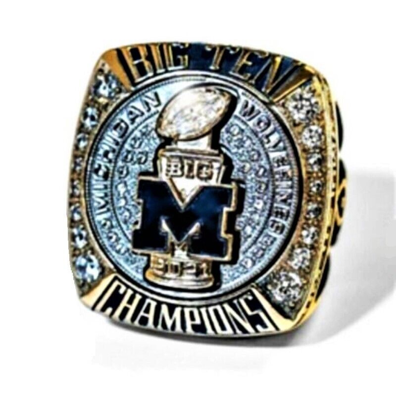 2022 Michigan Wolverines Back To Back Football Big Ten National Team Ring