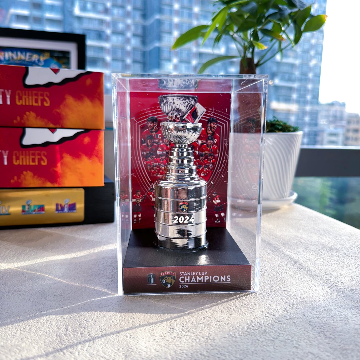 Florida Panthers NHL Stanley Cup Trophy With Acrylic Case 10cm/3.9in Height