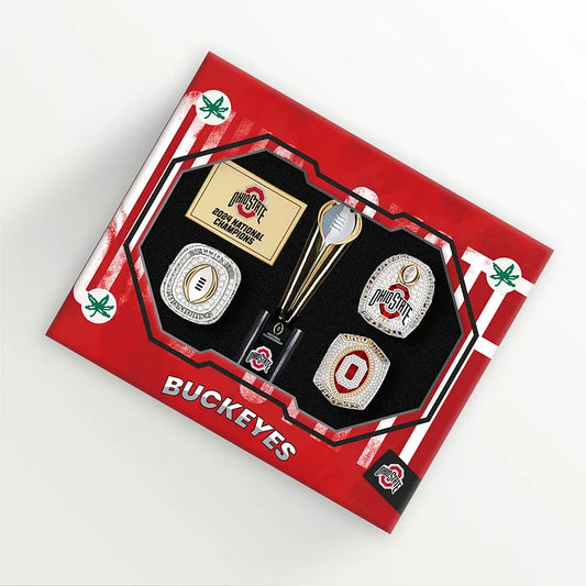 [1+3] 2024 Ohio State CFP National Championship Rings Box  NCAAF