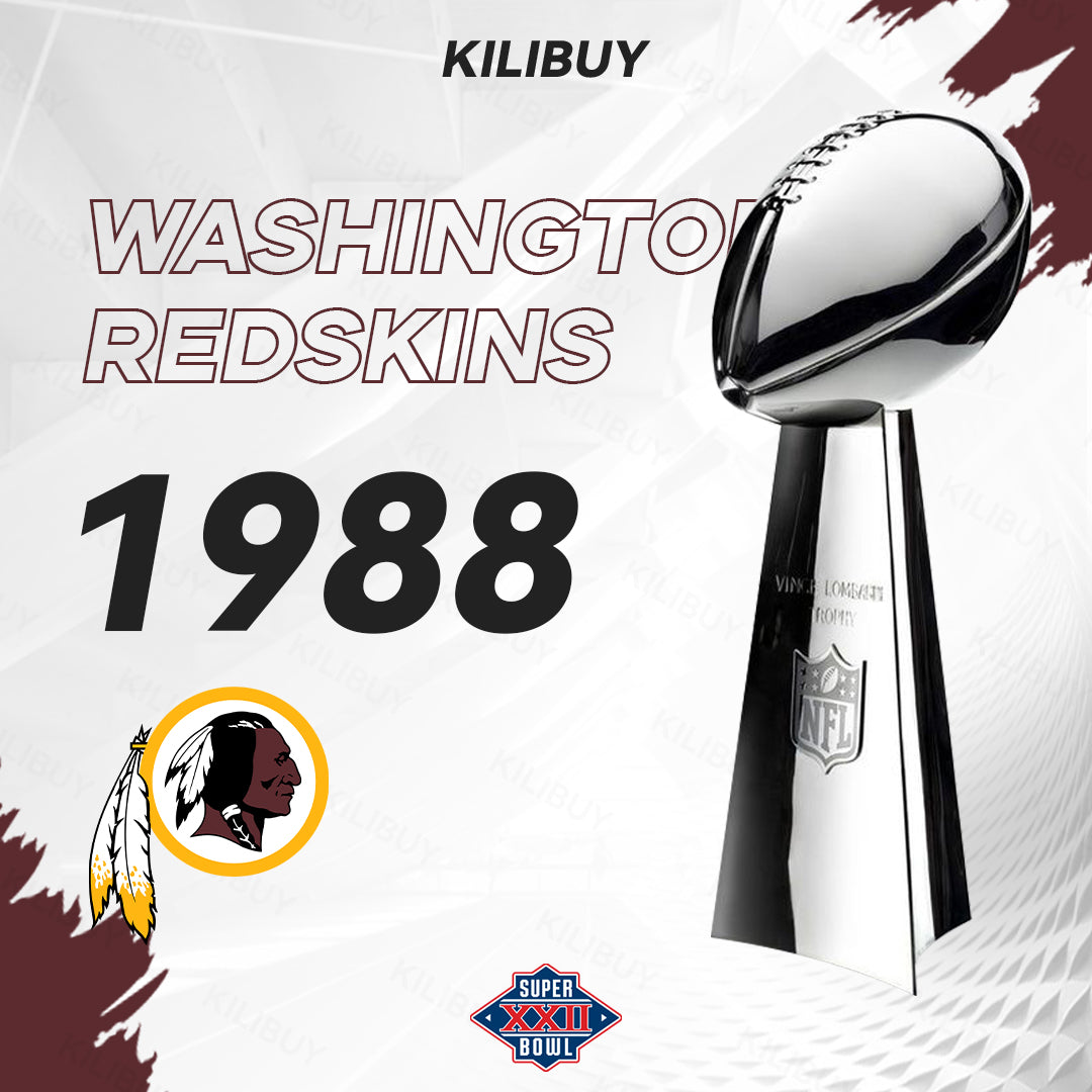 [NFL]1988 Vince Lombardi Trophy, Super Bowl 22, XXII Washington Redskins