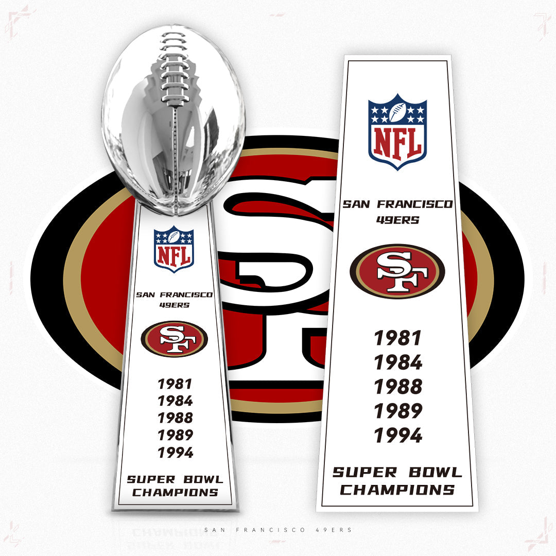 [NFL]San Francisco 49ers,1994/1989/1988/1984/1981Vince Lombardi ,  Super Bowl Championship Trophy Resin Version