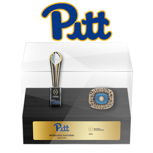 Pittsburgh Panthers NCAA Football Championship Trophy And Ring Display Case