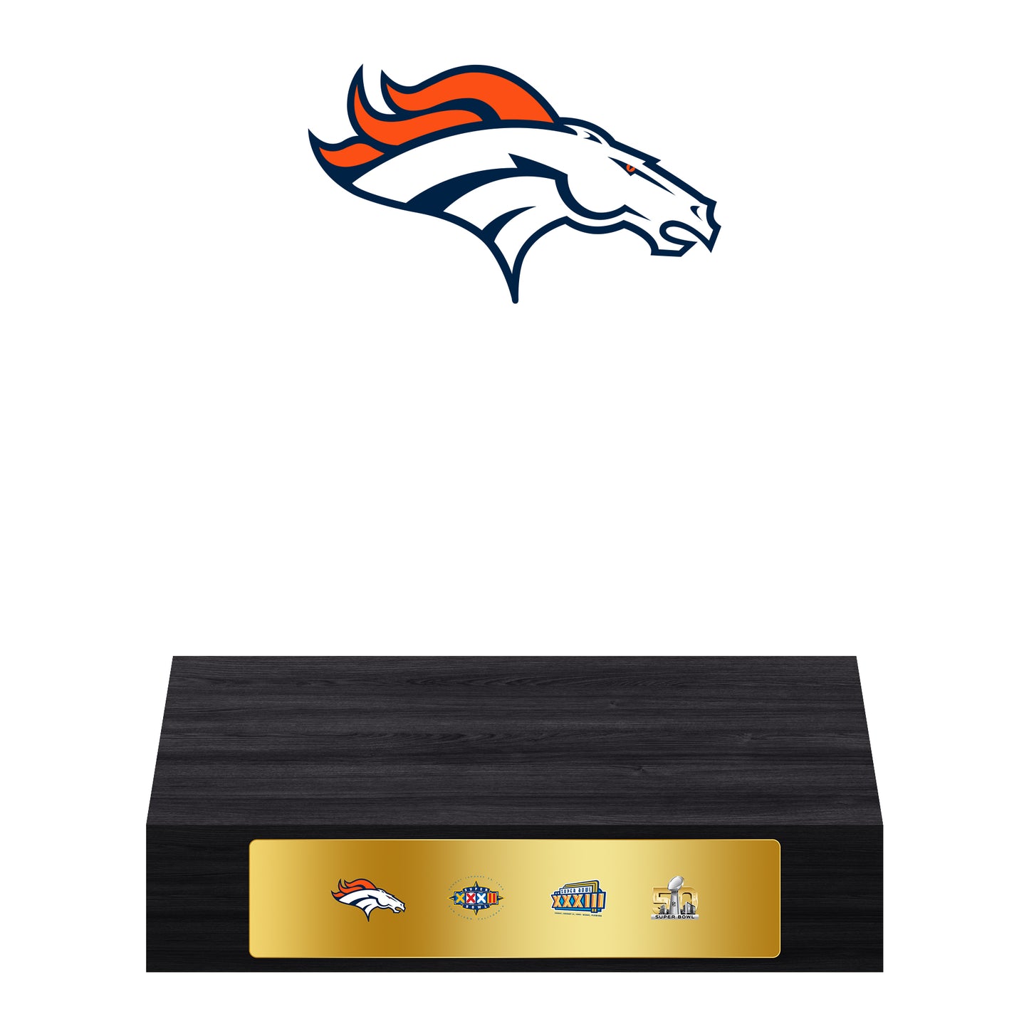 Denver Broncos Super Bowl Championship Trophy Ring Display Case