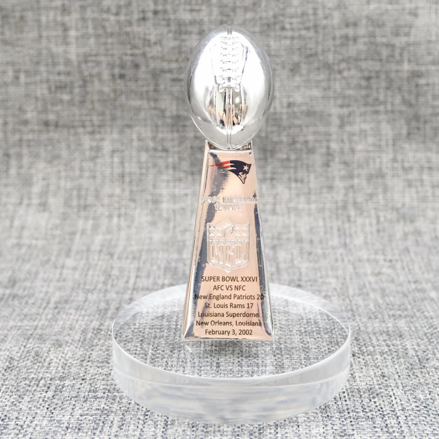 New England Patriots Super Bowl Trophy Team Logo