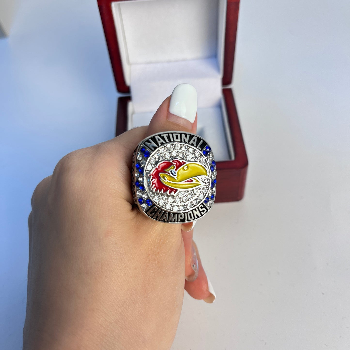 2022 NCAA University of Kansas Jayhawks Basketball Championship Ring FANS COMMEMORATIVE SECTION