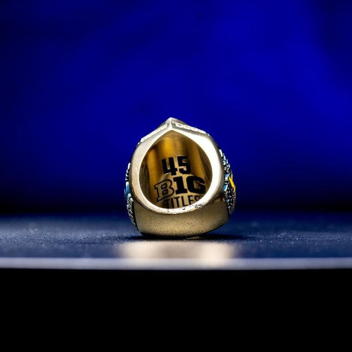 2023 Michigan Wolverines Back To Back To Back Football Big Ten National Team Ring-Official Version