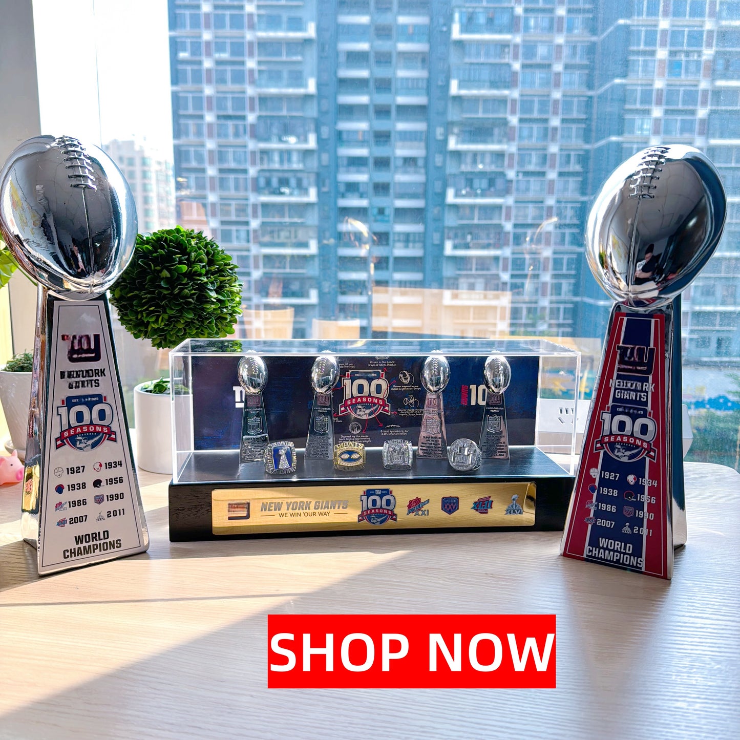 New York Giants 100th Anniversary Vince Lombardi Super Bowl Championship Trophy Resin Version