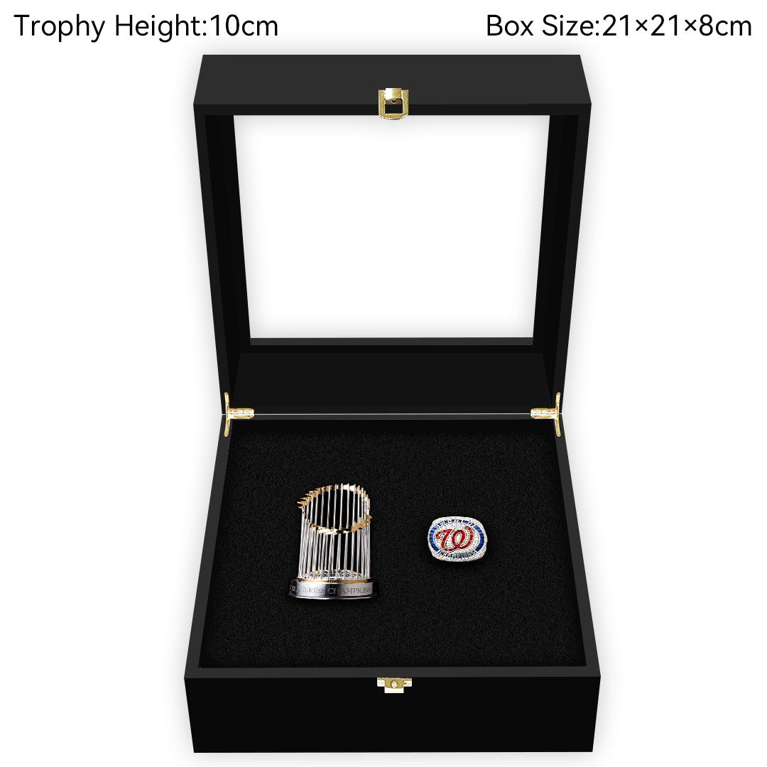 Washington Nationals MLB Trophy And Ring Box