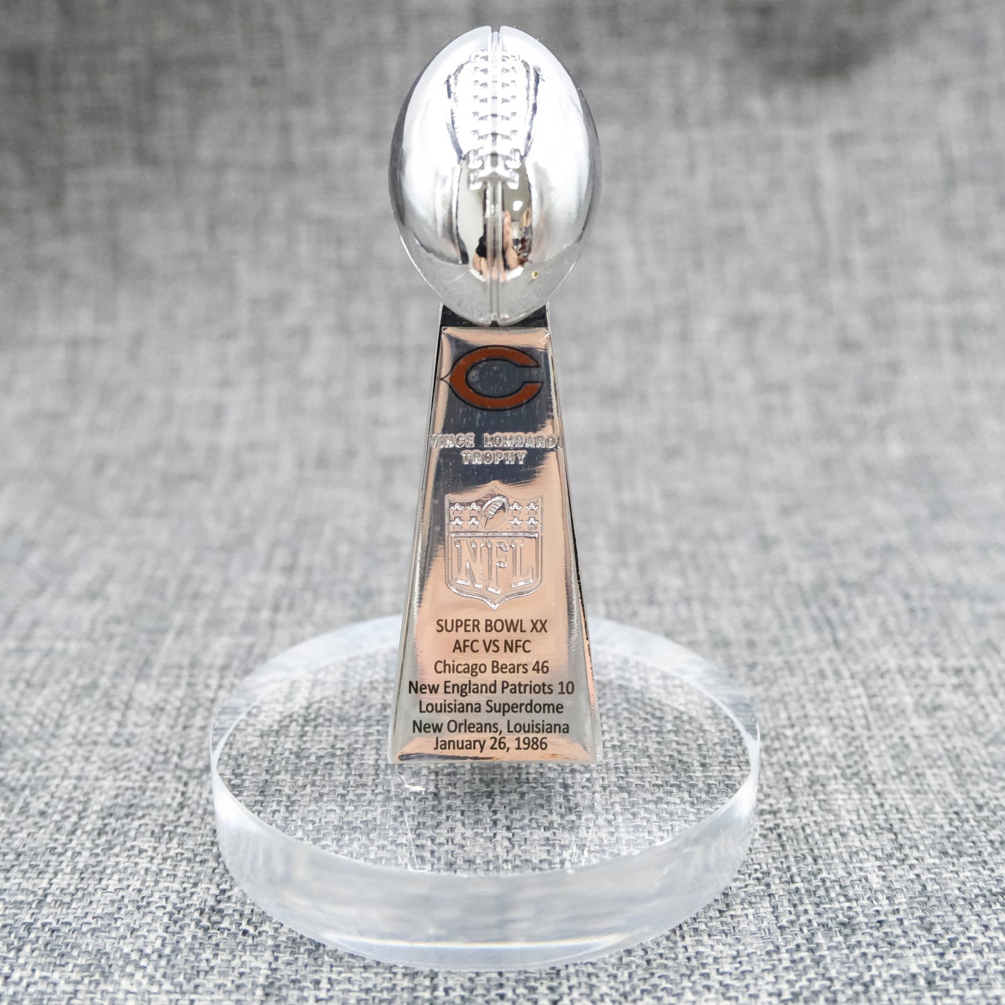 Chicago Bears Super Bowl Trophy Team Logo