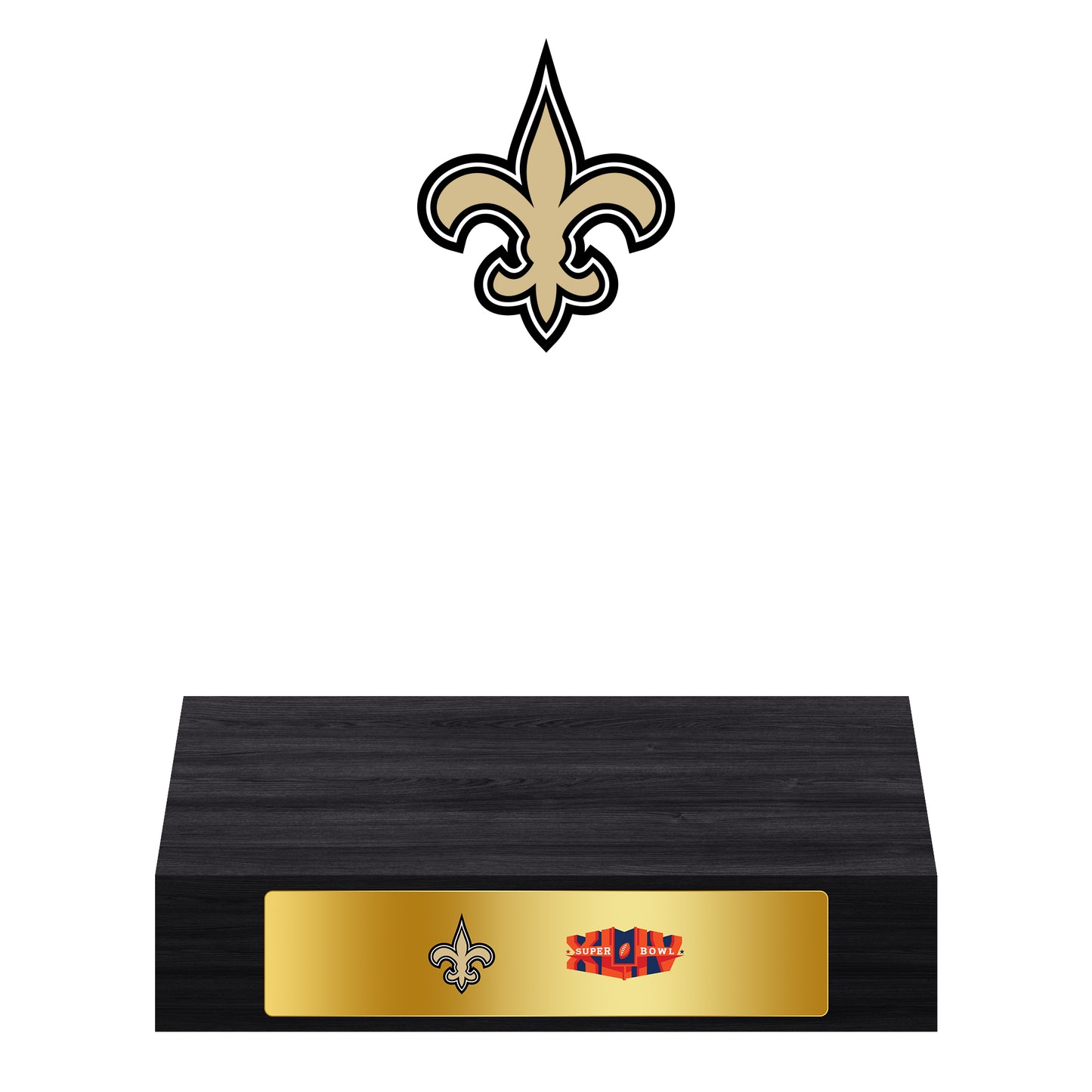 New Orleans Saints Super Bowl Championship Trophy Ring Display Case