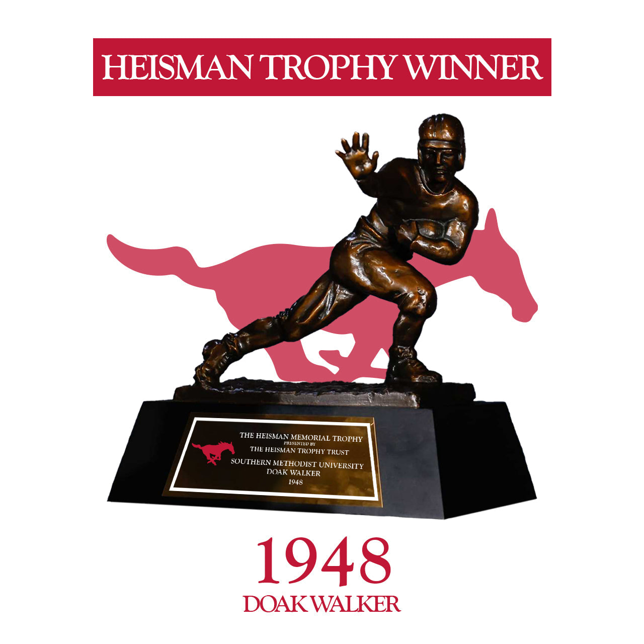 SMU 1948 Doak Walker NCAA Heisman Trophy