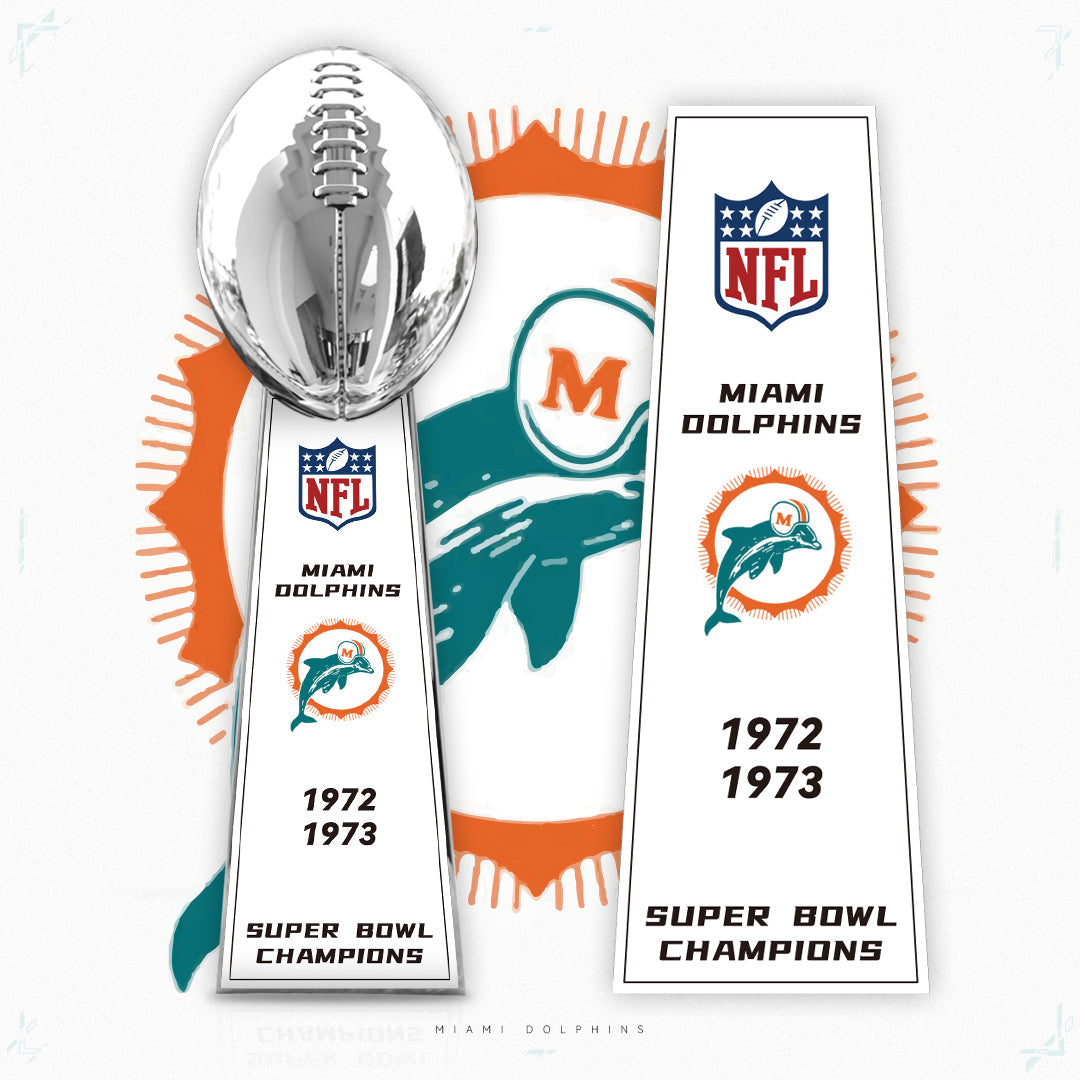 [NFL]Miami Dolphins,1973/1972 Vince Lombardi ,  Super Bowl Championship Trophy Resin Version