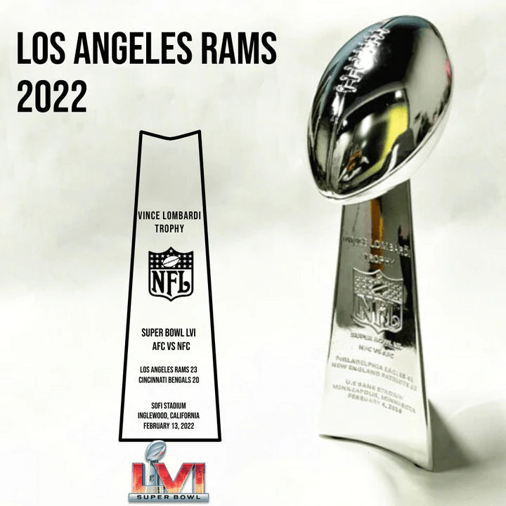 [NFL]2022 Vince Lombardi Trophy, Super Bowl 56, LVI  Los Angeles Rams