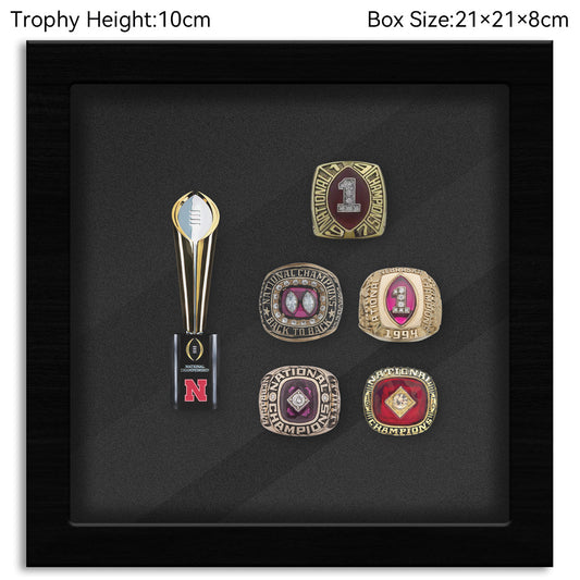 Nebraska Cornhuskers College CFP National Championship NCAA Trophy&Ring Box