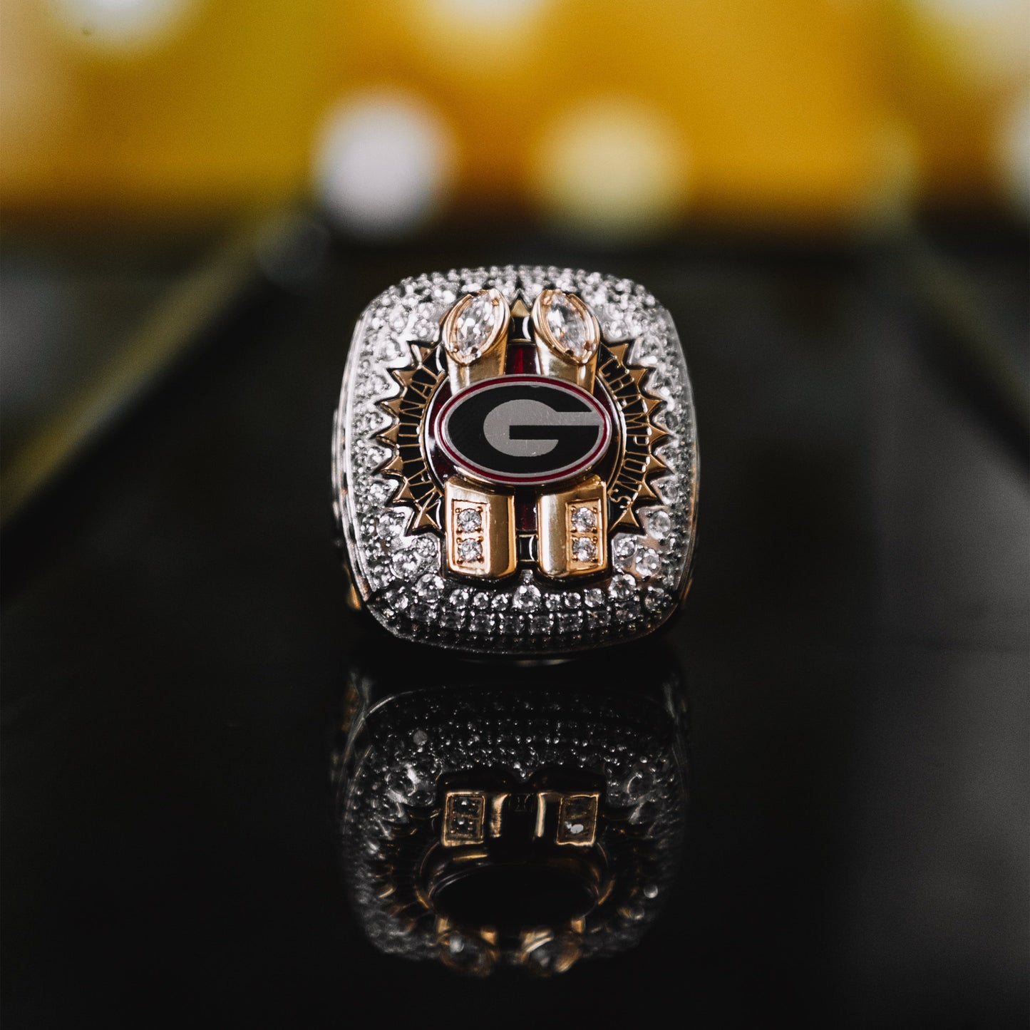 2022/23 Georgia Bulldogs  College  National Champions & SEC & Peach Bow & CFP  4 Championship Rings Box  NCAA