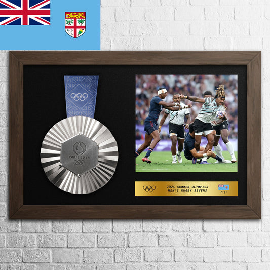 [Fiji]2024 Olympic Silver Medal Frame -Men's Rugby Sevens