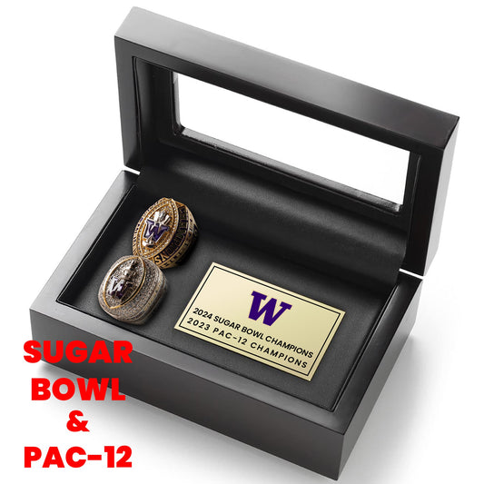 Washington Huskies 2024 Sugar Bowl&2023 Pac-12 Championship Ring-Official Edition