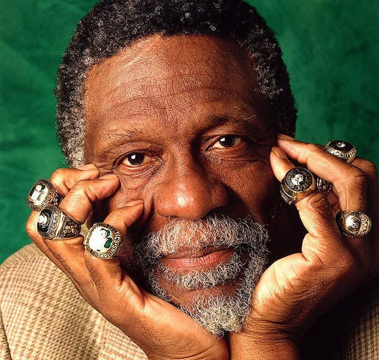 [Bill Russell]Star championship ring set Boston Celtics Europe and America popular memorial nostalgic classic ring 12pcs +box  NBA