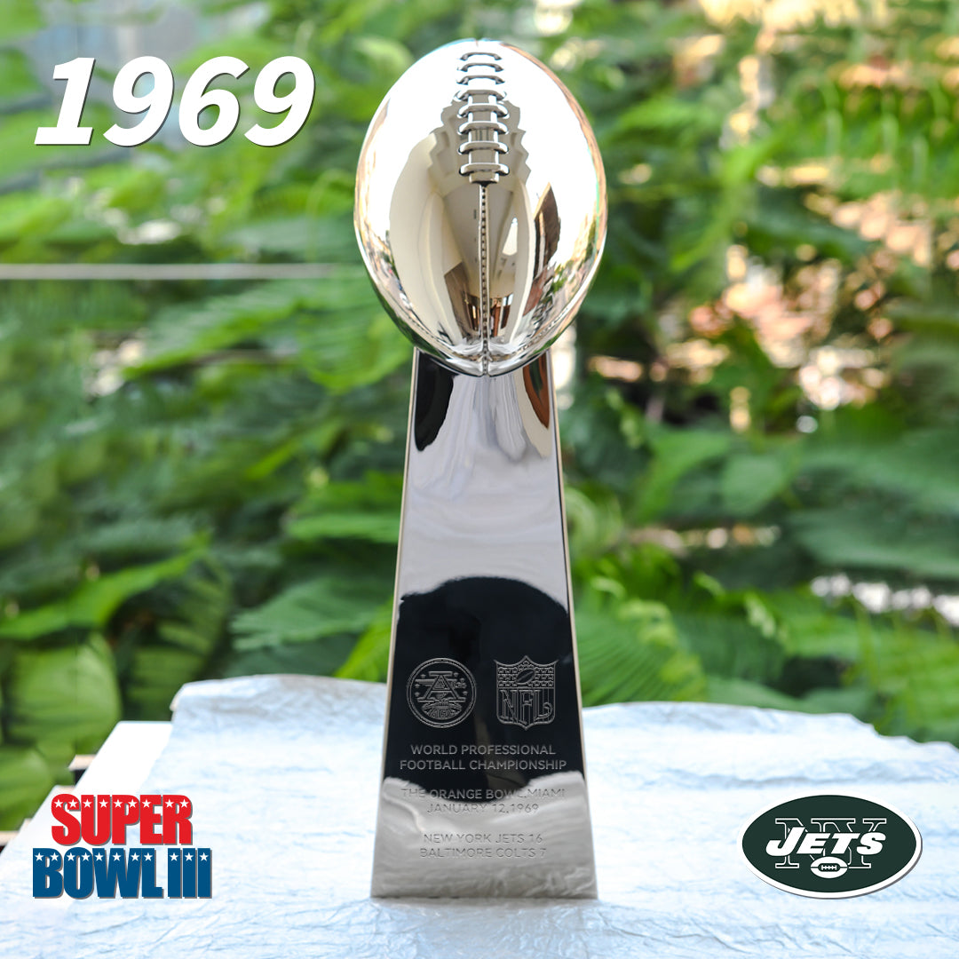 [NFL]1969 Vince Lombardi Trophy, Super Bowl 3, III New York Jets