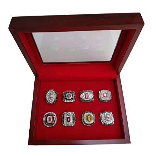 Ohio State University Ring Collectible Replica Football Silver Ring Set