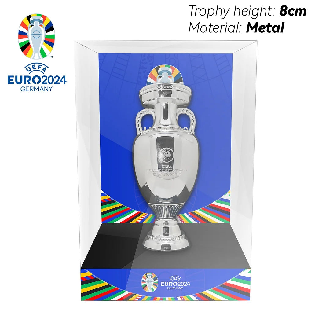 [Metal Version]UEFA Euro Cup  Trophy Henri Delaunay Cup(Indicate what ribbon you want)