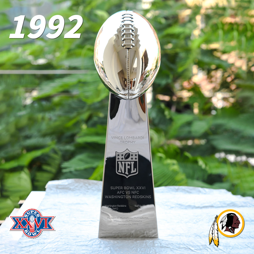 [NFL]1992 Vince Lombardi Trophy, Super Bowl 26, XXVI Washington Redskins