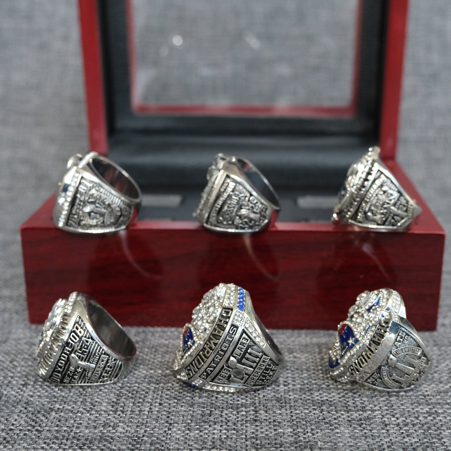 2001-2018 New England Patriots Super Bowl Championship Rings Set