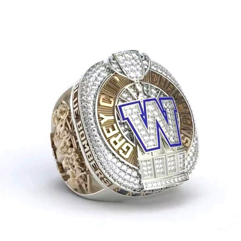 2021 Winnipeg Blue Bombers Grey Cup Champions Team Ring All Sizes Fan Gift Ring