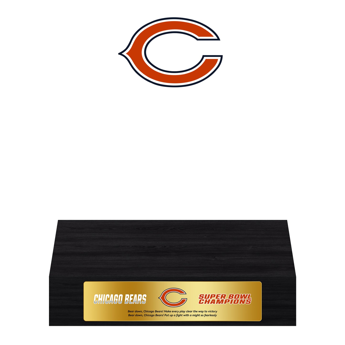Chicago Bears Super Bowl Championship Trophy Ring Display Case
