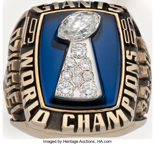 1986 New York Giants Super Bowl Championship Ring