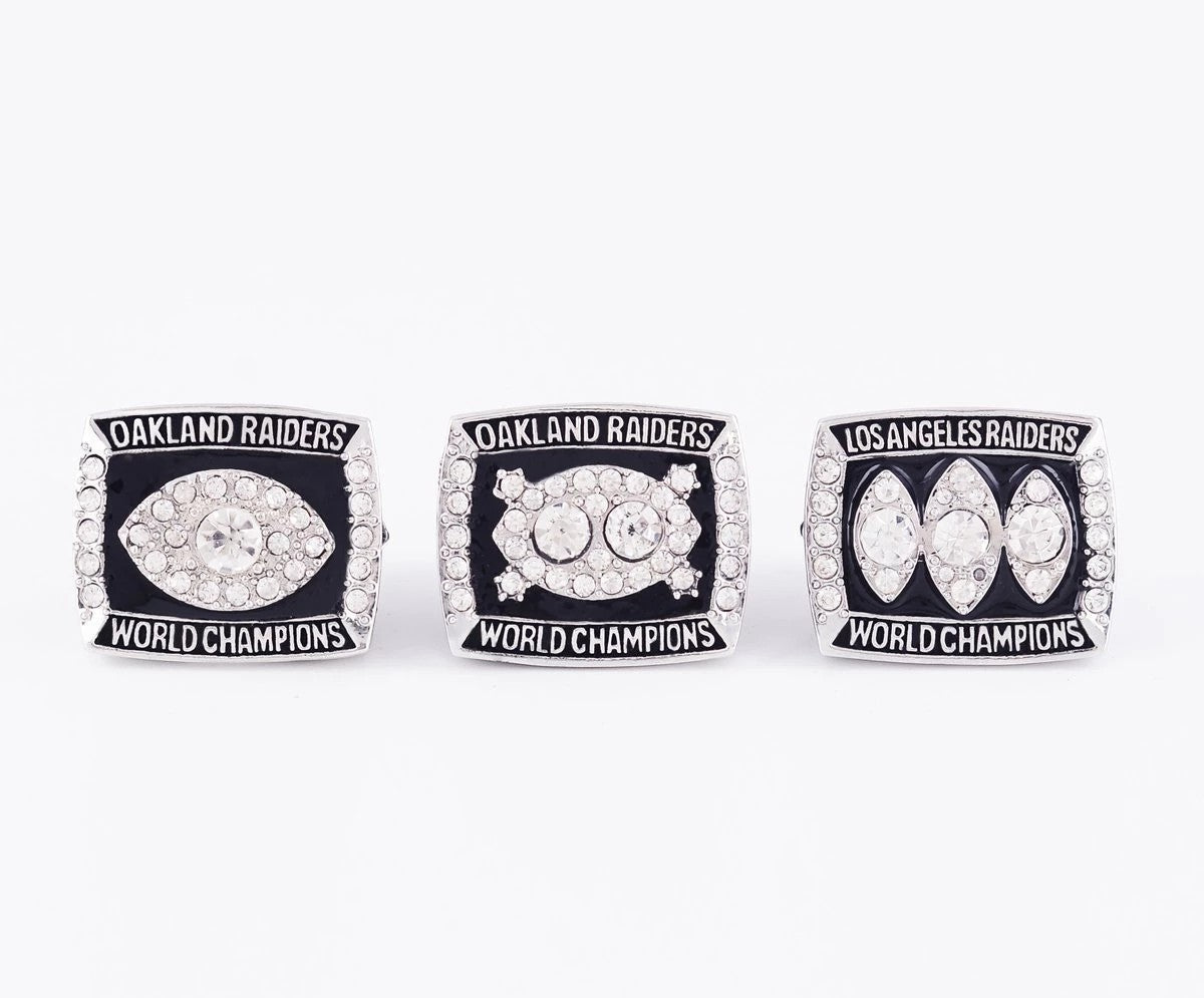 1976/1980/1983 Oakland Raiders Super Bowl Championship Rings Set